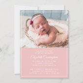 彼女のための洗礼 | モダン シンプル フレーム 招待状 (正面)