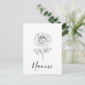 彼女のための特別な6月のバラの誕生花ギフト ポストカード (スタンド正面)