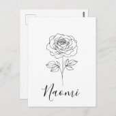 彼女のための特別な6月のバラの誕生花ギフト ポストカード (正面/裏面)