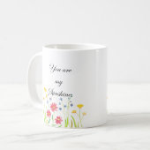 彼女のための私の日光のマグの野生の花の芸術です コーヒーマグカップ (正面左)