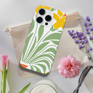 彼女のための緑と黄色のカラフルな野の花の絵 iPhone 16 PROケース