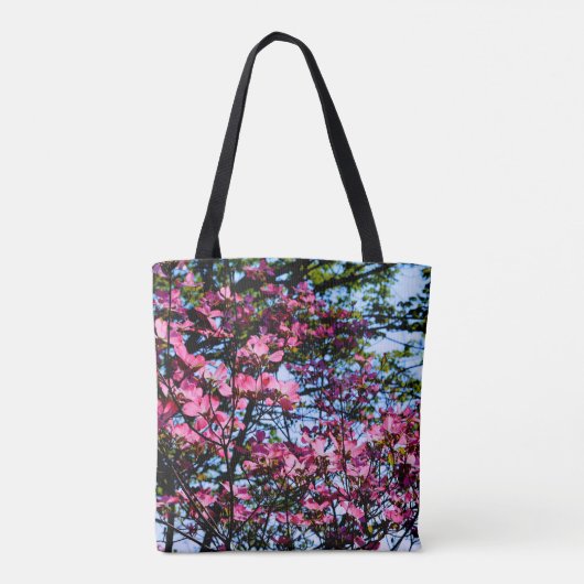 彼女のための開花ピンクのハナミズキの木の贈り物 トートバッグ (裏面)
