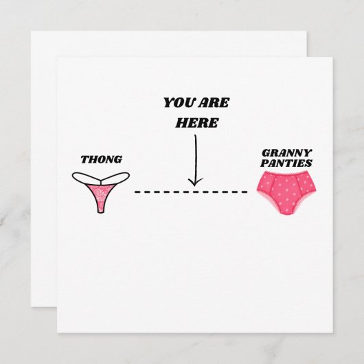 彼女のための面白いハッピーバースデー 女性のお誕生日おめでとう 招待状 (正面/裏面)