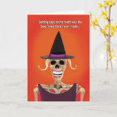 彼女のための面白いハロウィーンのグリーティングカード カード (黄色い花)