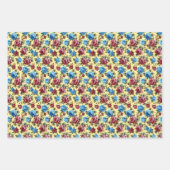 彼女のための黄色のトレンディな誕生日夏の花 ラッピングペーパーシート (正面)