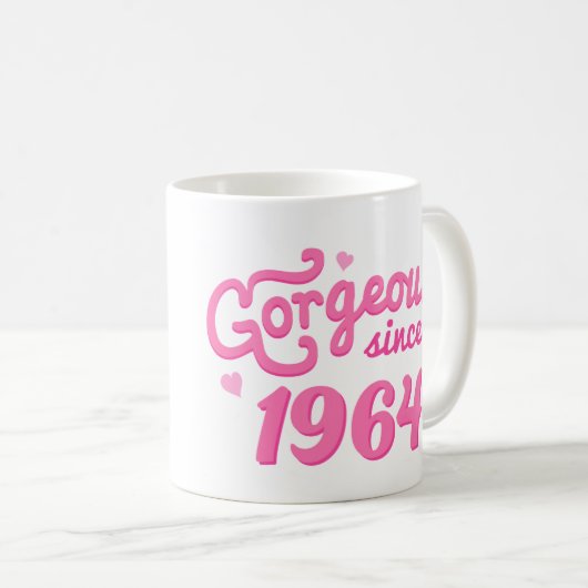 彼女のための1964誕生日プレゼント以来豪華 コーヒーマグカップ (正面右)