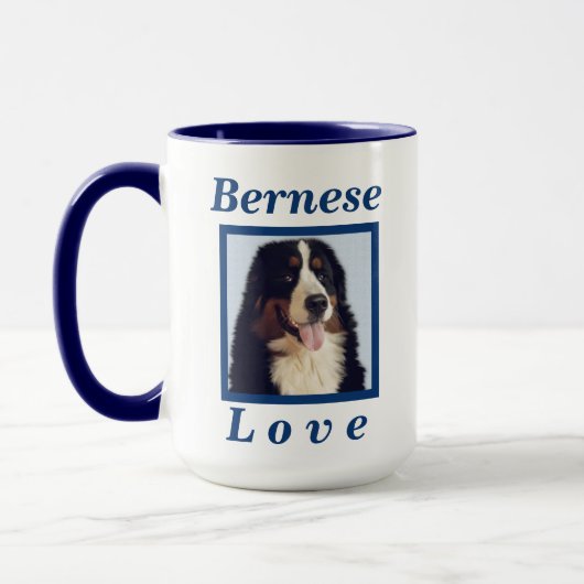 彼女のためのBernese山愛犬のギフト彼コーヒー マグカップ (左)