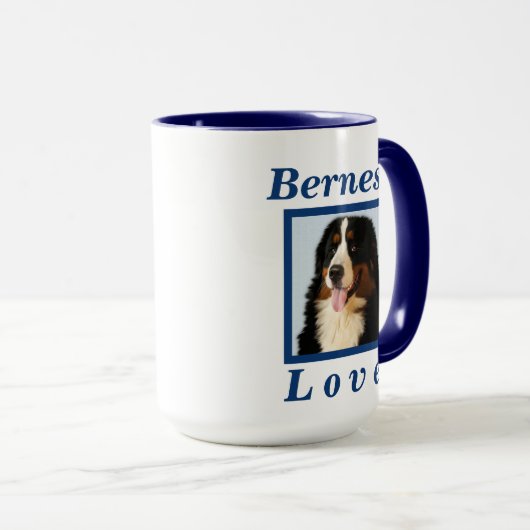 彼女のためのBernese山愛犬のギフト彼コーヒー マグカップ (正面右)
