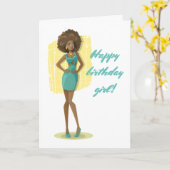 彼女のためのdivaバースデーカード カード (黄色い花)