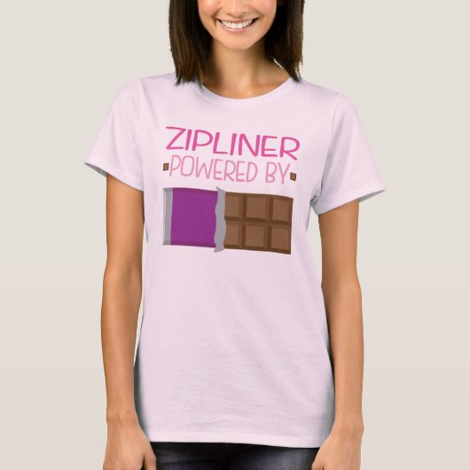 彼女のためのZiplinerチョコレートギフト Tシャツ (正面)