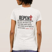 彼女のため(大人): ロマンの6:23 + 4:12は機能します Tシャツ (裏面)