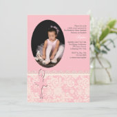 彼女のつま先バレエ写真招待状 招待状 (スタンド正面)