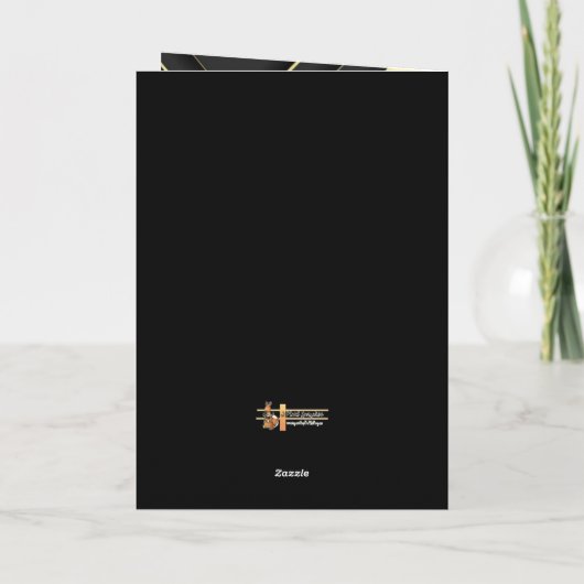 彼女のはっきりした誕生日のための素晴らしいおもしろい魅力的な金ゴールド カード (裏面)