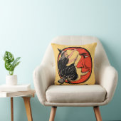 彼女のほうきのヴィンテージのハロウィンの魔法使い クッション (椅子)