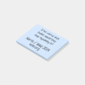 彼女のもし子宮が有権者に向けて弾丸GOTVノートを撃った ポストイット (アングル)