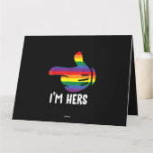 彼女のもの レズビアン カップル 虹 LGBTプライド 記念日 彼女 カード (裏面)