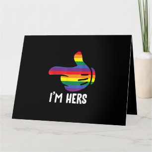 彼女のもの レズビアン カップル 虹 LGBTプライド 記念日 彼女 カード