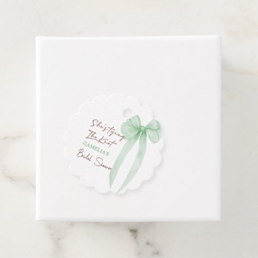 彼女のウェディングプラン 結婚前お披露目パーティー グリーンボウ フェイバータグ (インサイチュ)