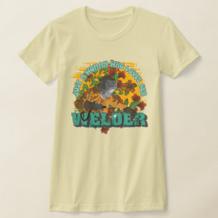 彼女のウェルダーを愛しているだけの女性 Tシャツ