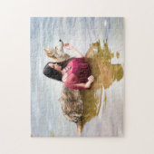 彼女のオオカミを持つ森林ニンフ ジグソーパズル (縦)