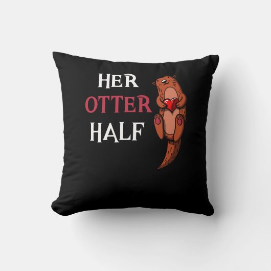 彼女のオーター半可愛いメンズボーイフレンドのマッチング クッション (正面)