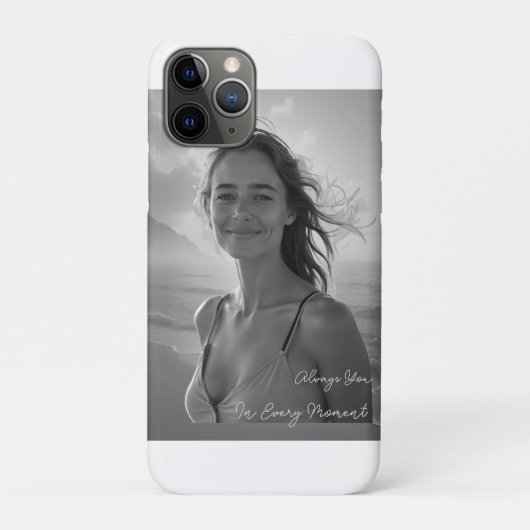 彼女のオーダーメイド肖像画 - シンプルな写真ギフト Case-Mate iPhoneケース (裏)