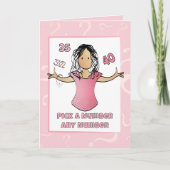 彼女のカスタム誕生日カード カード (正面)