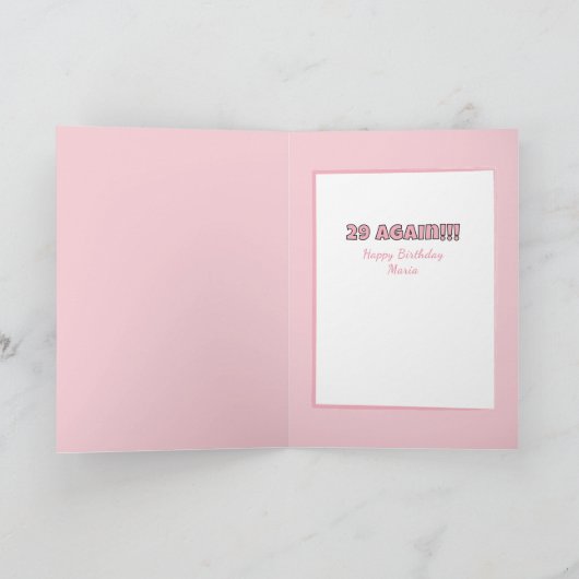 彼女のカスタム誕生日カード カード (内部)