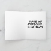 彼女のカッコいいカード用のシック誕生日 カード (内部)