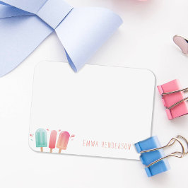 彼女のカラフルノートカードのための夏のポピュシクルの贈り物 ノートカード