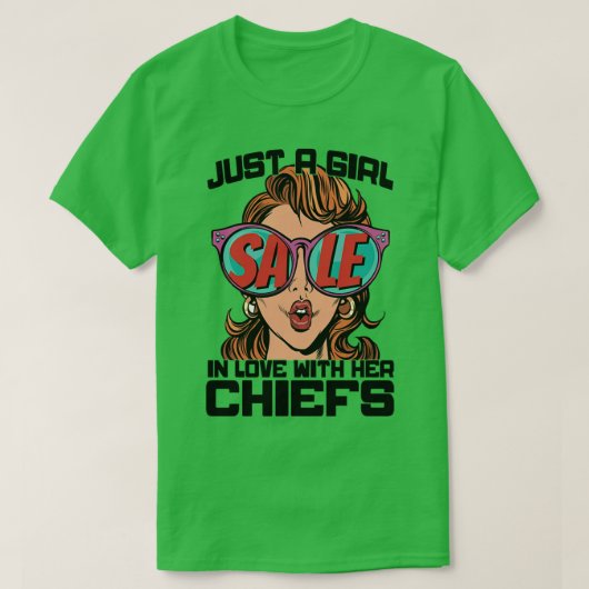 彼女のカンザスシティーの主任に恋をしている女の子 Tシャツ (デザイン正面)