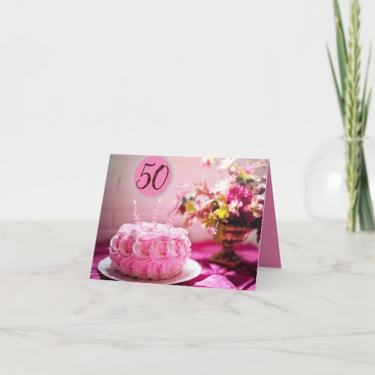 彼女のカードのための特別な50誕生日 カード (正面)