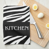 彼女のキッチンゼブラプリントタオル キッチンタオル (四つ折り)