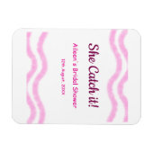 彼女のキャッチ ピンクスパイラル 水彩ライン ブライダル マグネット (横)