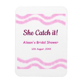 彼女のキャッチ ピンクスパイラル 水彩ライン ブライダル マグネット