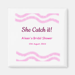 彼女のキャッチ ピンクスパイラル 水彩ライン ブライダル マグネット