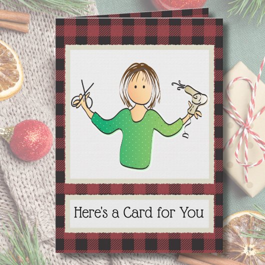 彼女のクリスマスのために美容師に感謝 カード