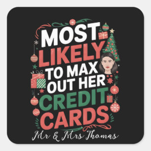 彼女のクレジットカードを使い切る可能性が最も高い スクエアシール