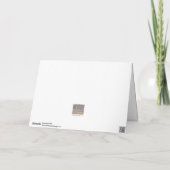 彼女のゴルファーパーソナライズされたのための灰色の黄色ありがとう ノートカード (裏面)