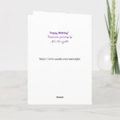 彼女のサイズ、ハッピーバースデー カード (裏面)