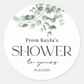 彼女のシャワーブライダル赤ちゃんシャワー石鹸お気に入りシール ラウンドシール (正面)