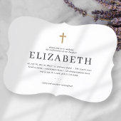 彼女のシンプル金ゴールドフェイククロスの確認 招待状