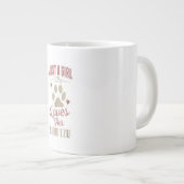 彼女のシーズー(犬)Tzu犬の恋人の贈り物を愛しているだけの女の子 ジャンボコーヒーマグカップ (正面右)