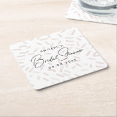 『彼女のスイートなサプライズ』ストロベリーシャワープレート スクエアペーパーコースター (アングル)