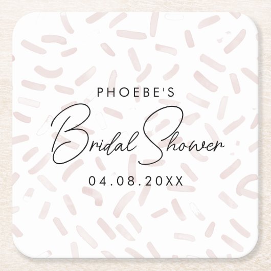 『彼女のスイートなサプライズ』ストロベリーシャワープレート スクエアペーパーコースター (正面)