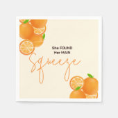 彼女のスクイーズ ブライダルシャワーが見つかった スタンダードカクテルナプキン (正面)