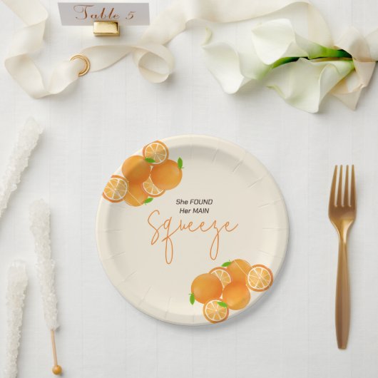彼女のスクイーズ ブライダルシャワーが見つかった ペーパープレート (ウェディング)