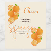 彼女のスクイーズ ブライダルシャワーを発見 ワインラベル (シングルラベル)