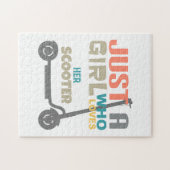 彼女のスクーターを愛する女の子 ジグソーパズル (横)