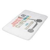 彼女のスクーターを愛する女の子 バスマット (アングル)